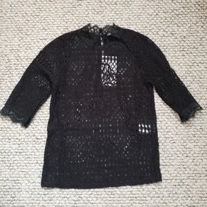 Zara Black Lace Top